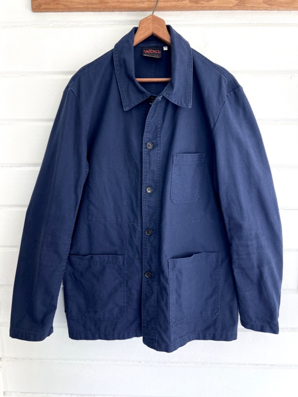 VETRA France Cotton Twill Workwear Chore Jacket in Navy- 54/ XL